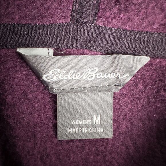 Eddie Bauer Radiator 2.0 Fleece Hooded Pullover Sweatshirt Womens Medium Purple - Picture 3 of 16